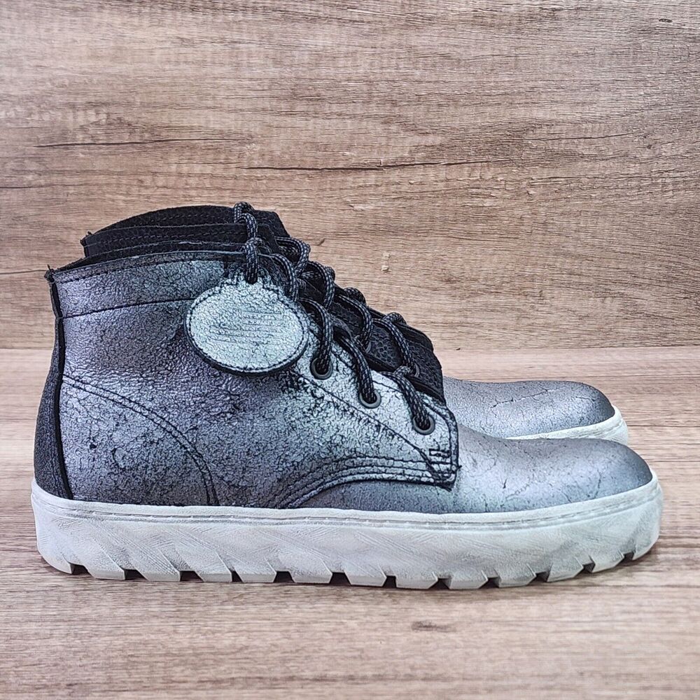 Wolverine 1000 Mile Men's Size 6 Gray Metallic Black Leather Shoes (W990032) NEW